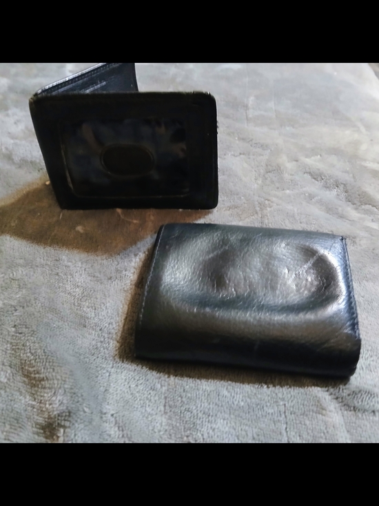 Fossil Other - 2 Mens Leather Wallets Trifold and Bifold Black. Like New
